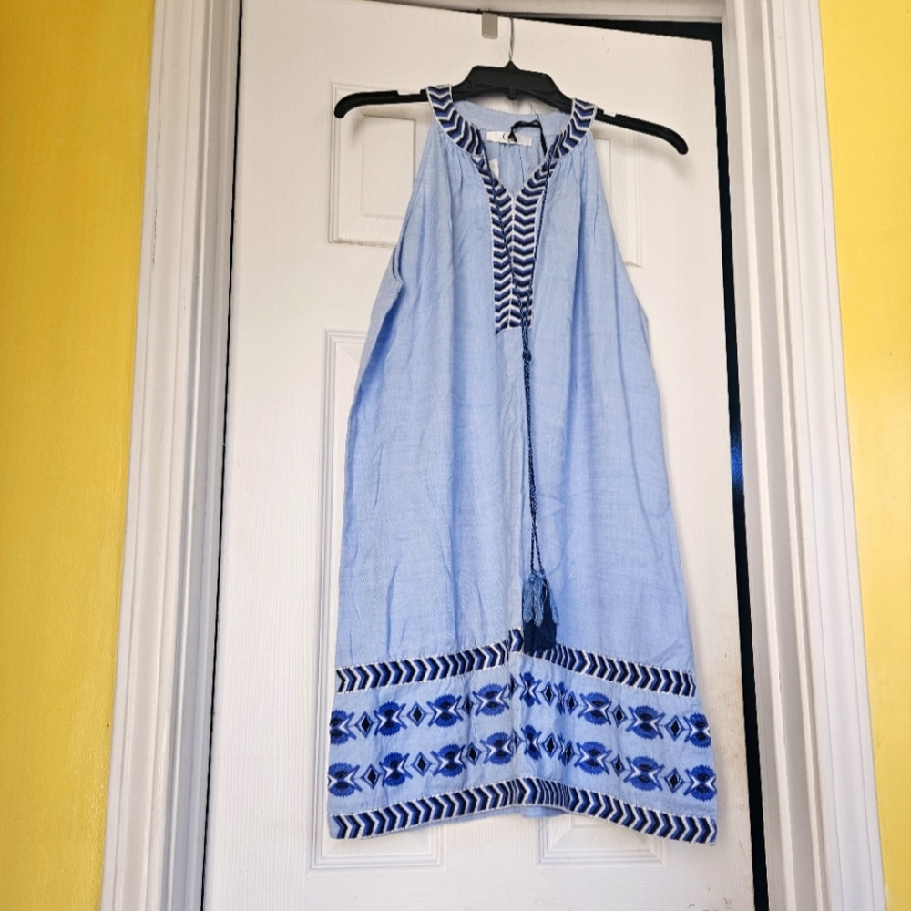 Blue Bohemian Sleeveless Dress